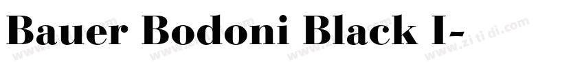 Bauer Bodoni Black I字体转换